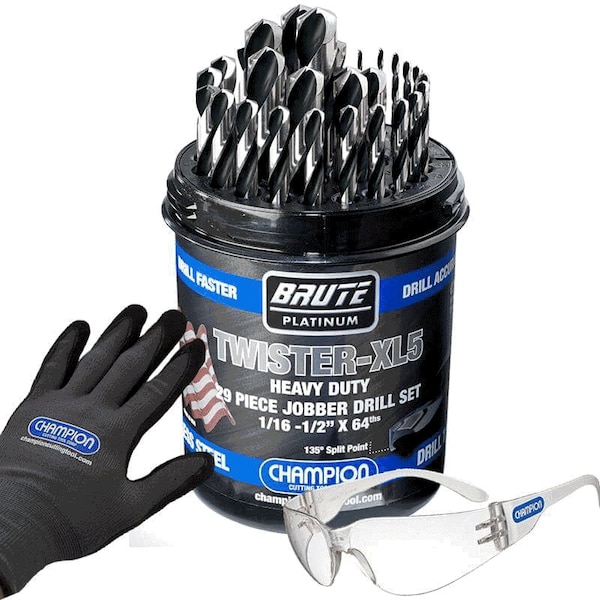 Champion Cutting Tool Brute XL5 Promo Pack, Includes 29 Piece XL5 Twister Drill Set TWISTER-XL5 CHA TWISTER-XL5-PROMO - main
